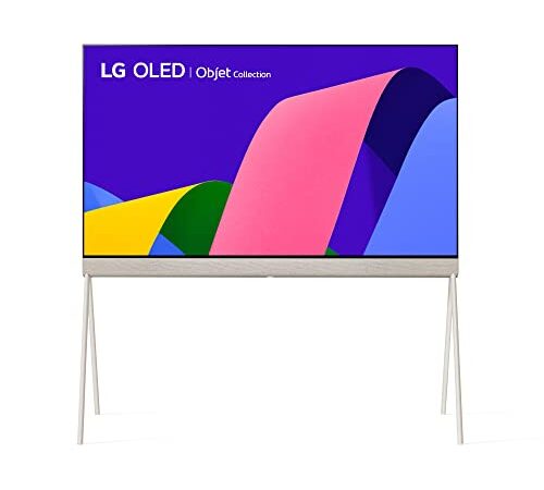 LG OLED Posé 55LX1Q6LA Objet Collection Smart TV 4K 55'' OLED evo Design con Supporto a Cavalletto, Retro in Tessuto, Vano per Riviste, Processore α9 Gen 5, Brightness Booster, Dolby Vision