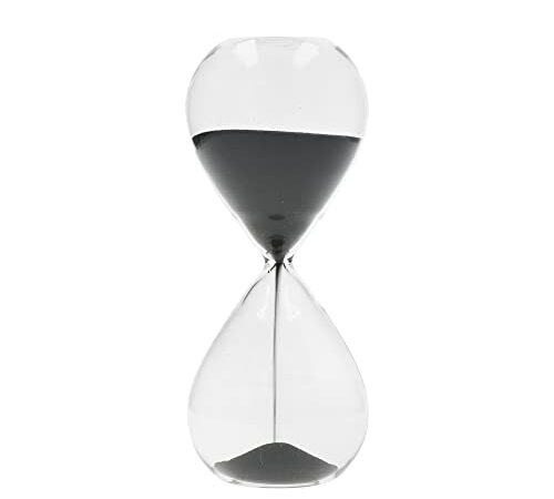 MasterClass Timer / Clessidra con Sabbia Nera, Timer da 3 Minuti, 6,5 cm x 16 cm (2.5" x 6.5")