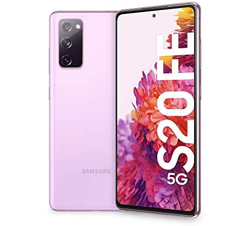 SAMSUNG Smartphone Galaxy S20 FE 5G, Display 6.5" Super AMOLED, 3 fotocamere posteriori, 128GB Espandibili, RAM 6GB, Batteria 4.500mAh, Hybrid SIM, (2020) [Versione Italiana], Lavanda (Cloud Lavender)