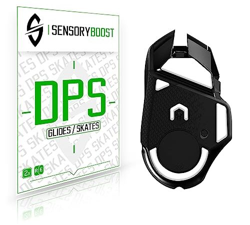 SensoryBoost DPS Glides per Logitech G502 Lightspeed (confezione da 2) Piedini di ricambio per mouse, pattini, bordi arrotondati, PTFE, accessori, kit di aggiornamento.