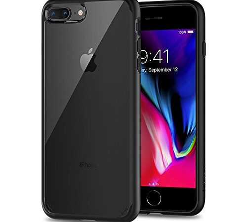 Spigen Cover Ultra Hybrid 2 Compatibile con iPhone 8 Plus Compatibile con iPhone 7 Plus - Nero