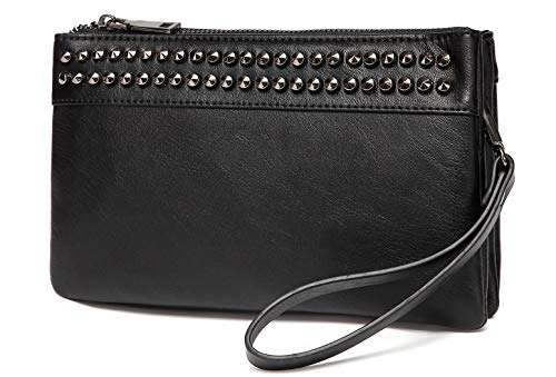 VASCHY SAC Clutch, Pochette Donna Moda Pochette da Borsa Elegante Borsa Tracolla Donna Piccolo Borsa Ragazza Borsetta Donna Pochette e Clutch Nero Festa Della Mamma